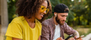 College Students sitting and listening to something